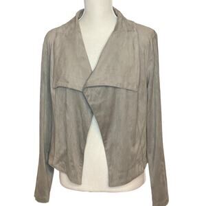 Romeo + Juliet Couture Open Front Taupe Jacket Large